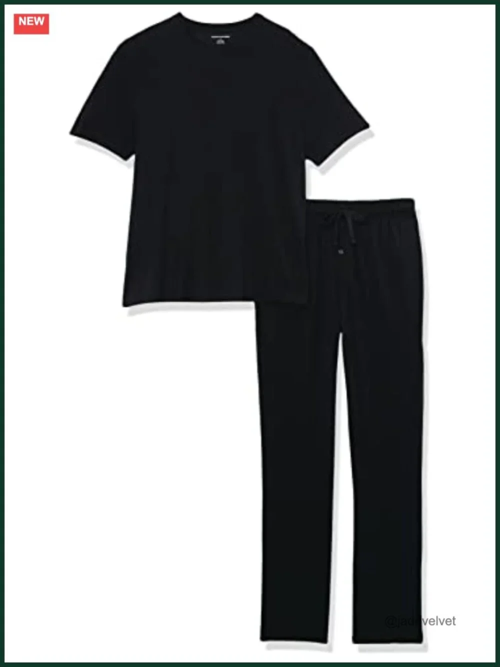 Men's Super Soft Modal Cotton Pajama Set T-Shirt Full-Length Bottoms